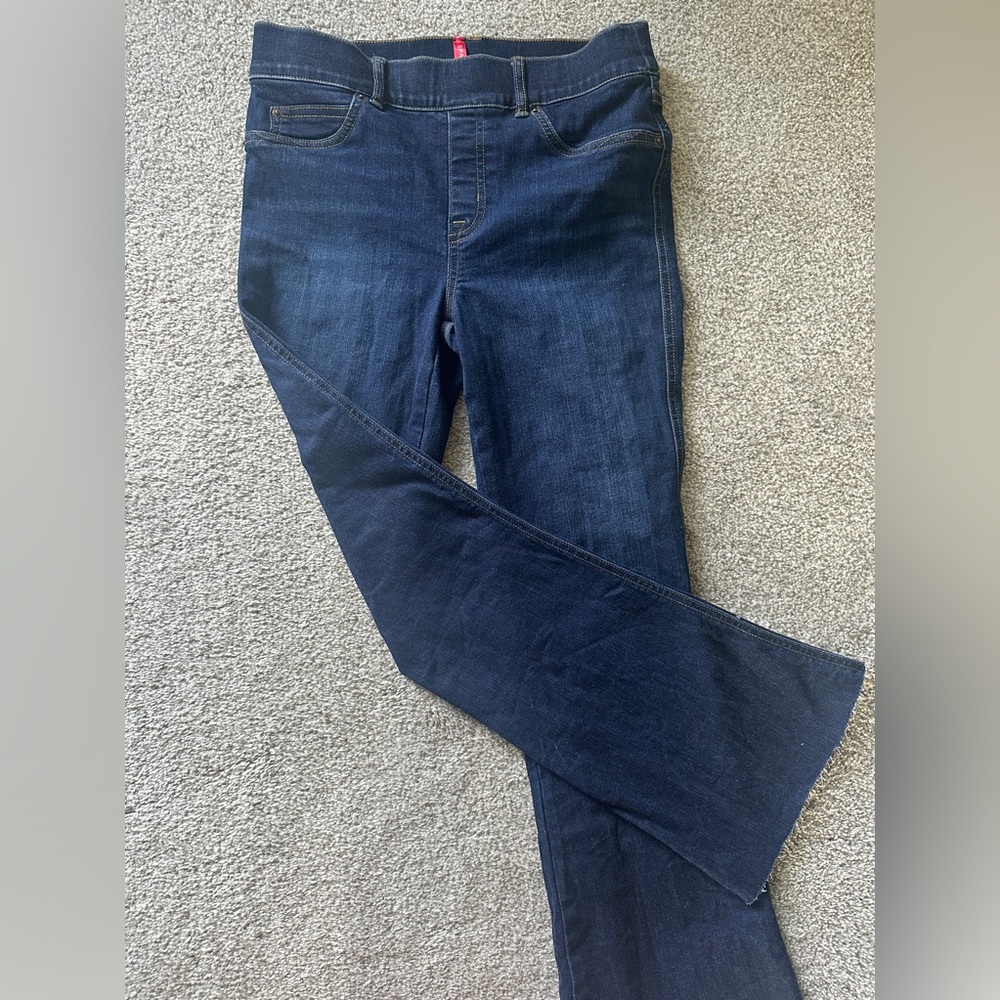 Spanx flare petite jeans in small midnight shade